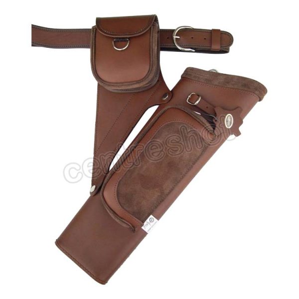 Gompy PT18 2 Pocket Leather/Suede Quiver